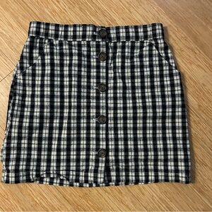 Hollister Plaid Button-Up Skirt